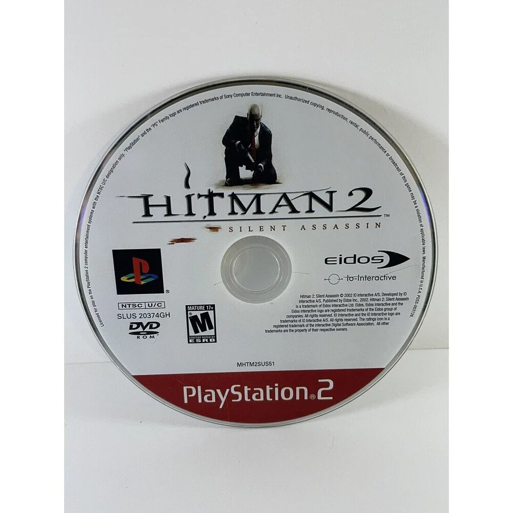 Hitman 2: Silent Assassin (PlayStation 2, PS2) DISC ONLY
